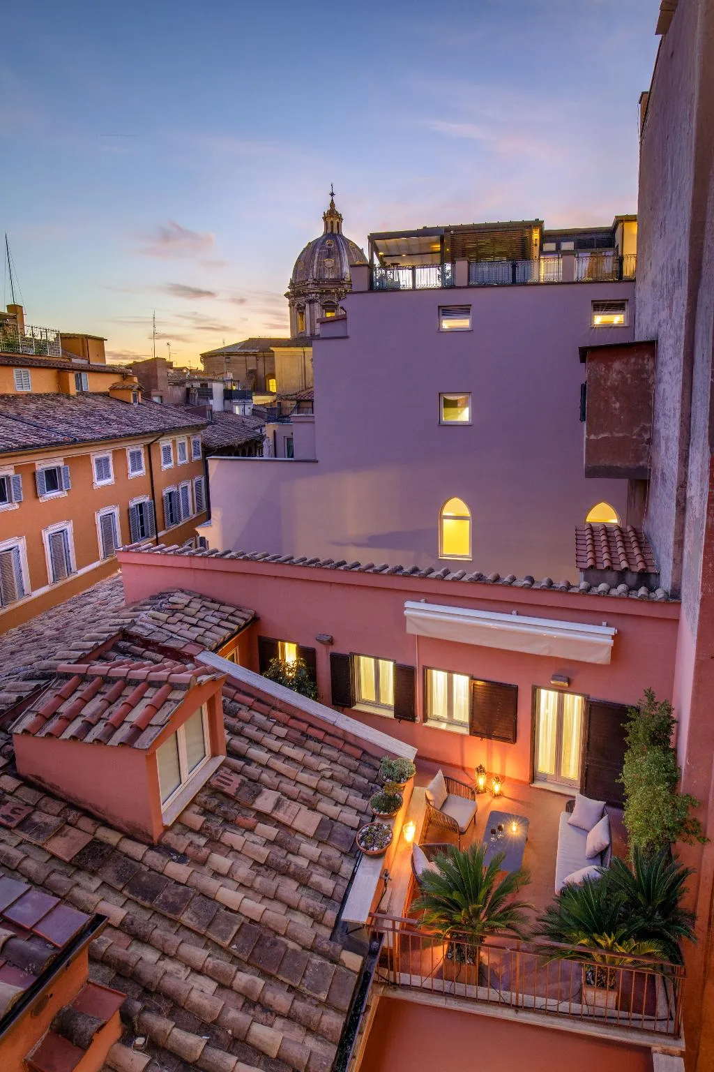 Terrace, Hotel Della Torre Argentina, Rome
