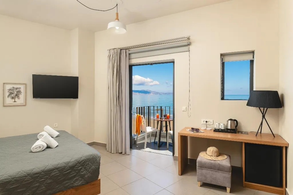 DOUBLE DELUXE SEA VIEW Room, Elia Agia Marina Beach Hotel, Crete