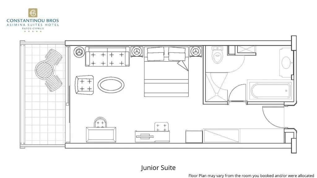 JUNIOR SUITE STANDARD Room, Constantinou Bros Asimina Suites, Cyprus