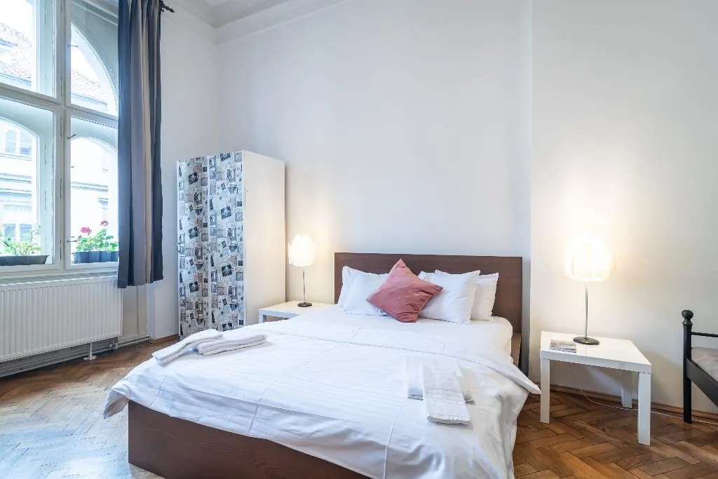 Double or Twin Shared external bathroom Room, Royal Road Residence, Prague