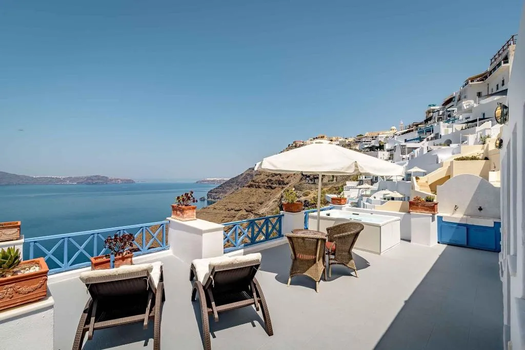 Terrace, Golden Grey Goose, Santorini