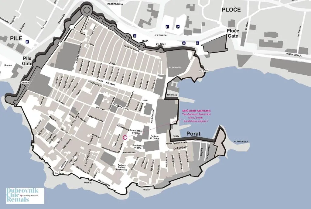 General view, The Miro Studio Apartments, Dubrovnik