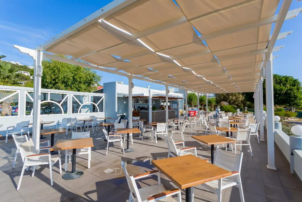 Terrace, Olympos Beach, Rhodes