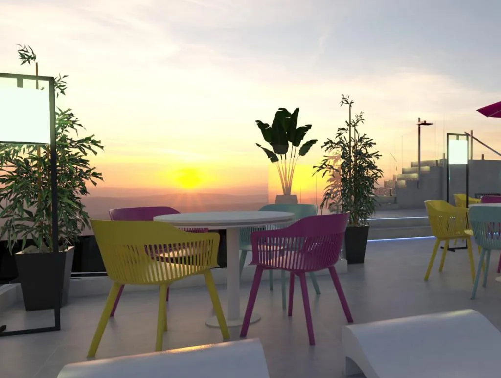 Terrace, Hotel Sireno Torremolinos, Costa Del Sol