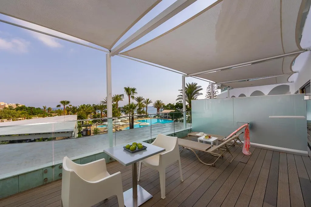Terrace, Crystal Springs Beach Hotel, Cyprus