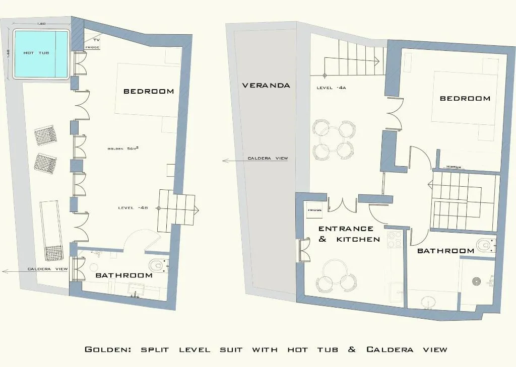 Room, Golden Grey Goose, Santorini