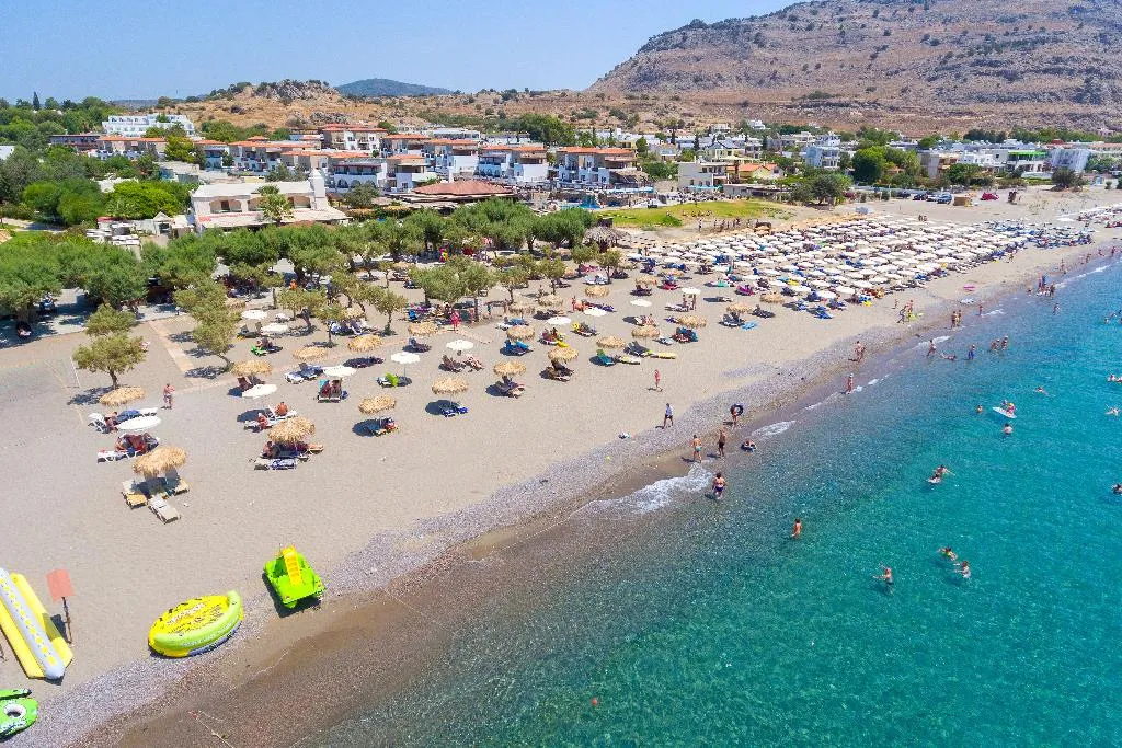 Terrace, Sun Beach Lindos, Rhodes