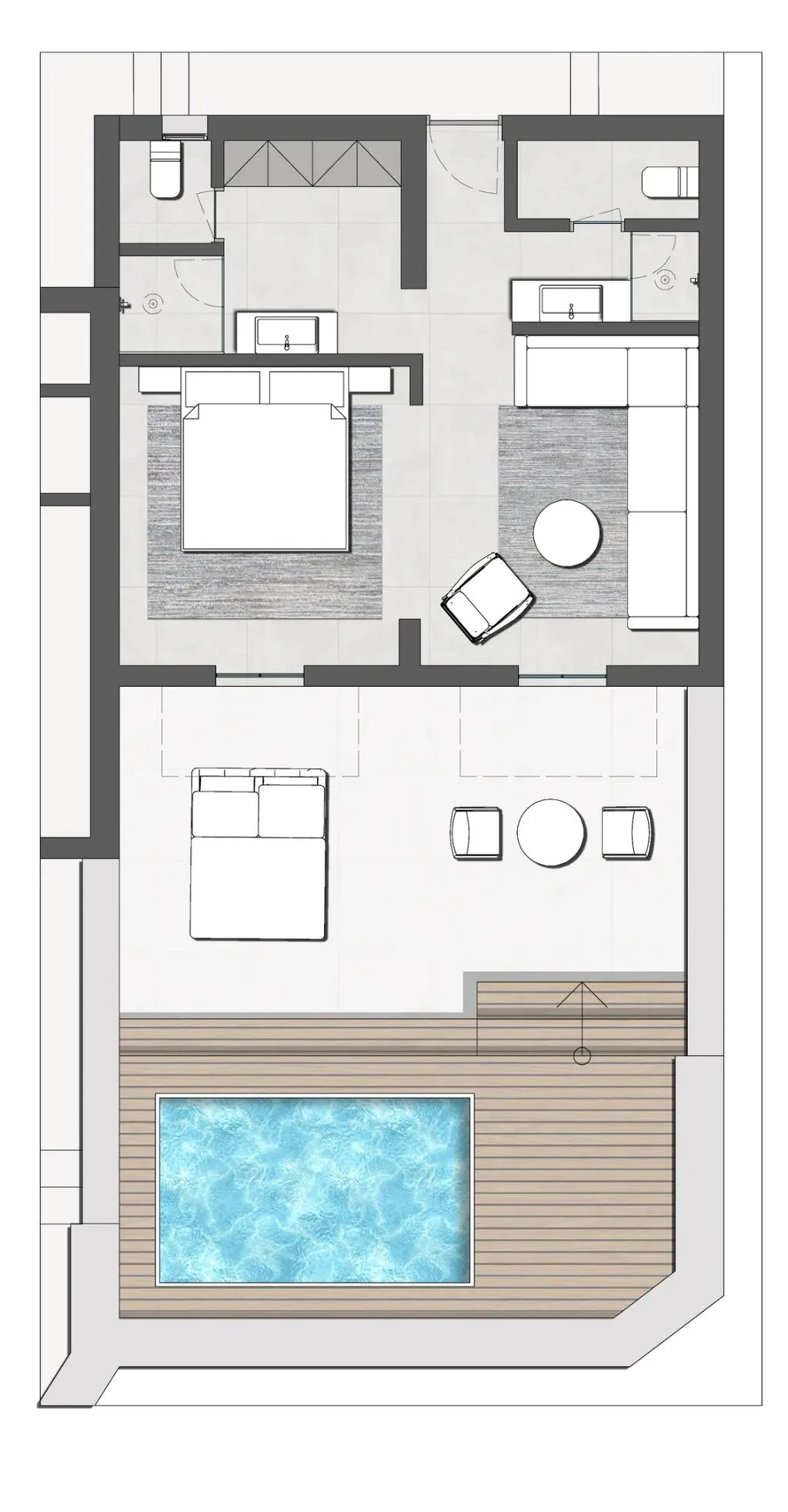 SUITE EXECUTIVE Room, Myconian Sunrise Relais & Chateaux Hotel, Mykonos