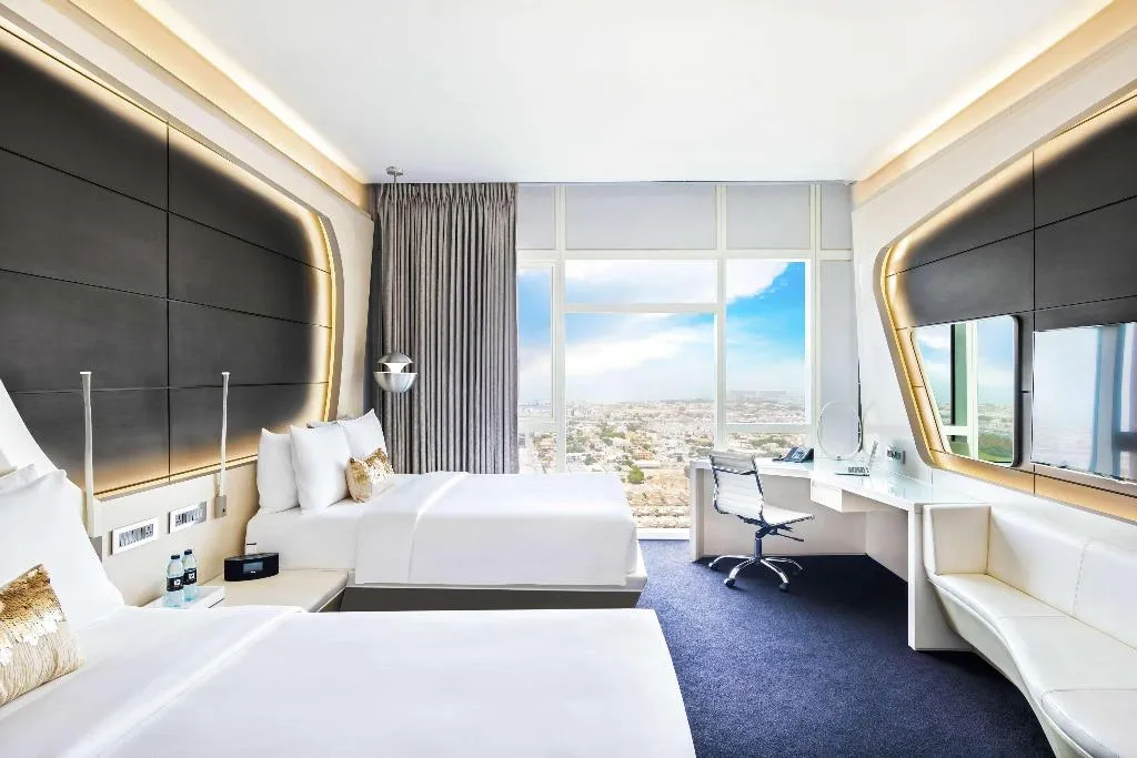 TWIN DELUXE CANAL VIEW Room, V Hotel Dubai, Curio Collection by Hilton, Dubai