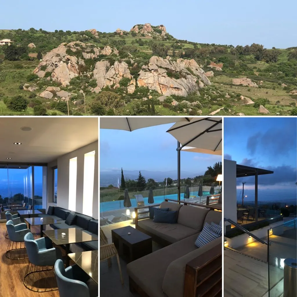 Terrace, Droushia Heights Hotel, Cyprus