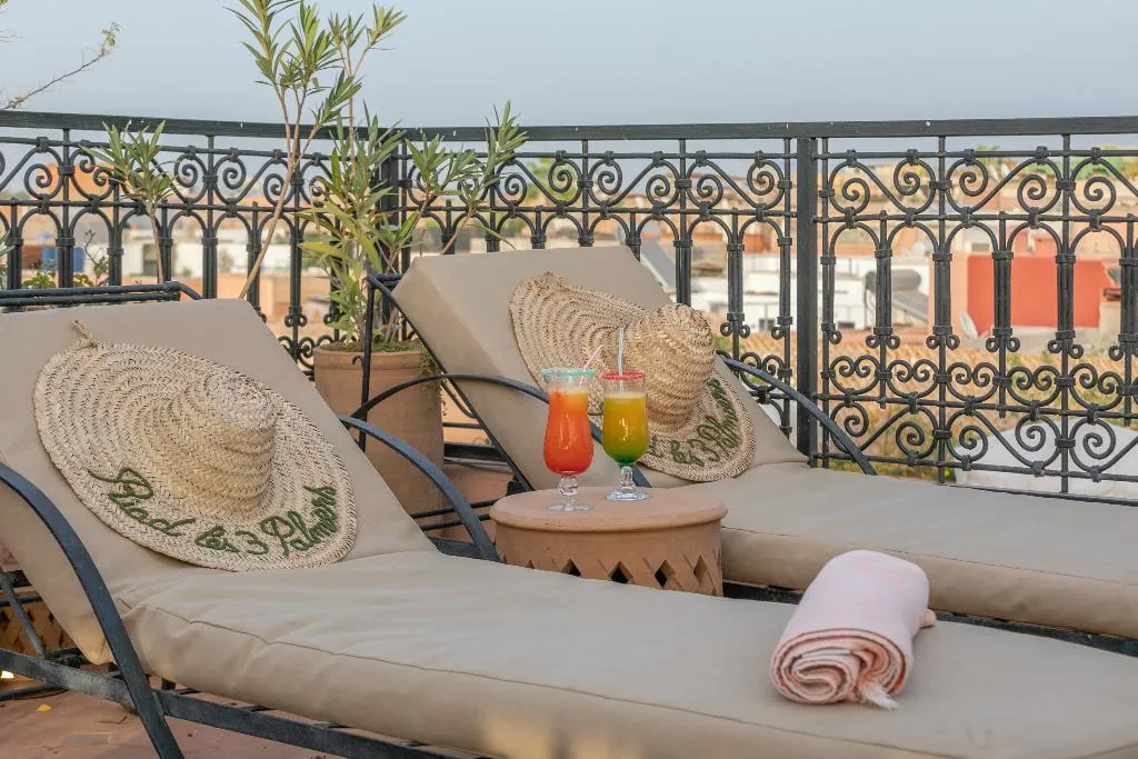 Terrace, Riad Les Trois Palmiers El Bacha, Marrakech