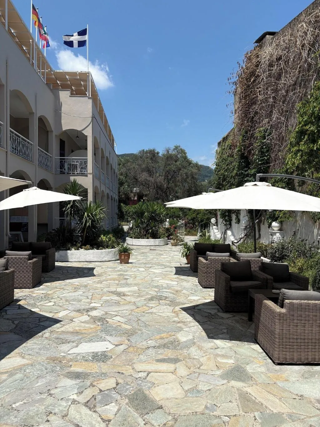 General view, Benitses Arches, Corfu