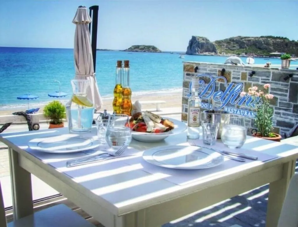 Restaurant, Delfini Beach Hotel, Rhodes