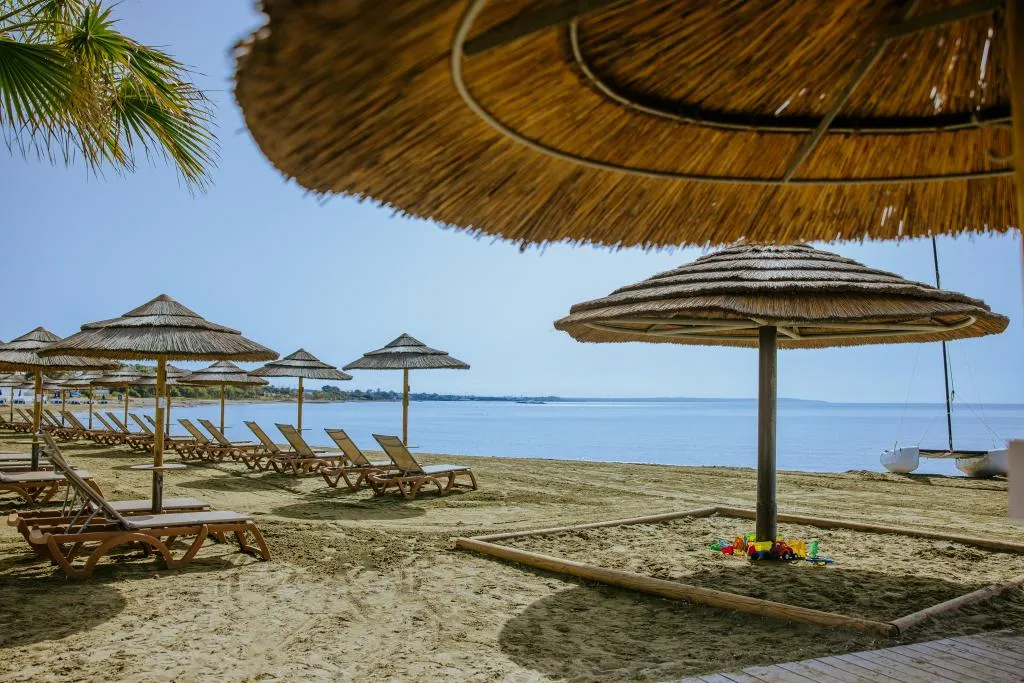 Beach, Golden Bay Beach hotel, Cyprus