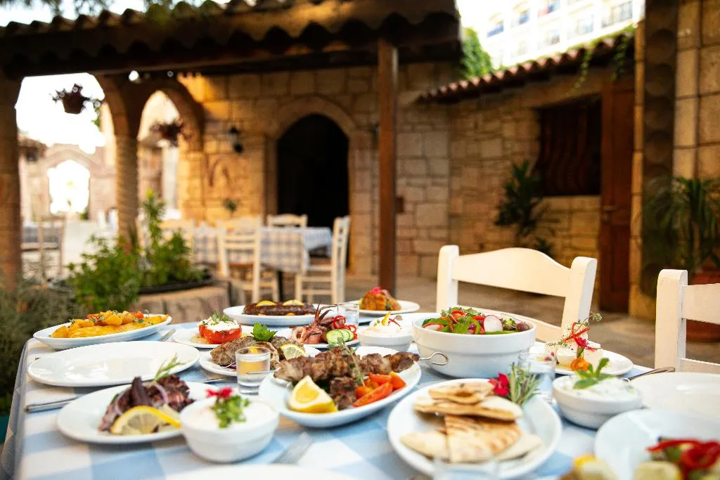 Restaurant, Golden Bay Beach hotel, Cyprus