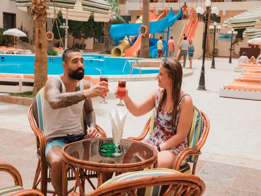 Terrace, Empire Hotel Aqua Park, Red Sea Riviera