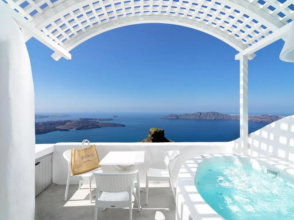 General view, Tholos Resort, Santorini