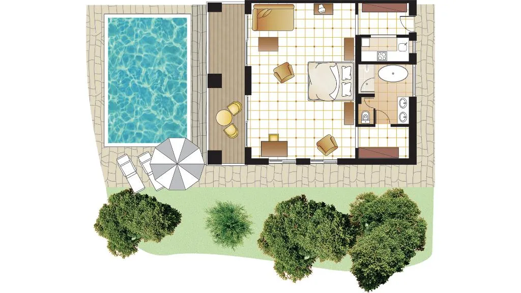 VILLA WITH PRIVATE POOL Room, Grecotel Eva Palace, Corfu