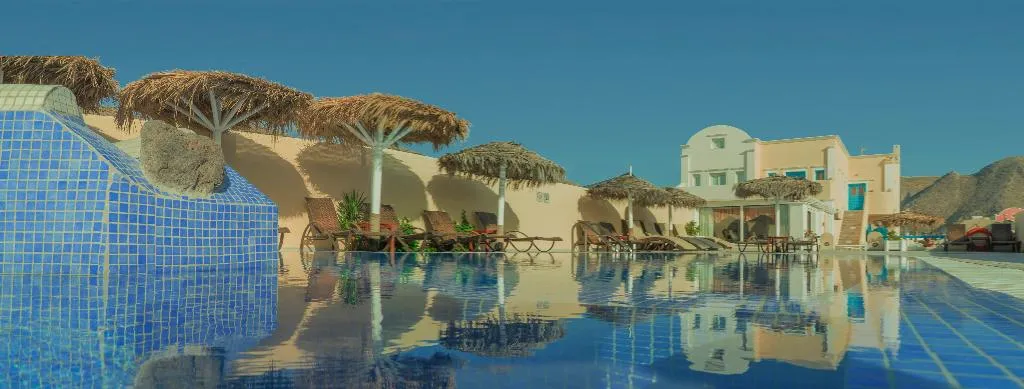 Pool, Perissa Bay, Santorini