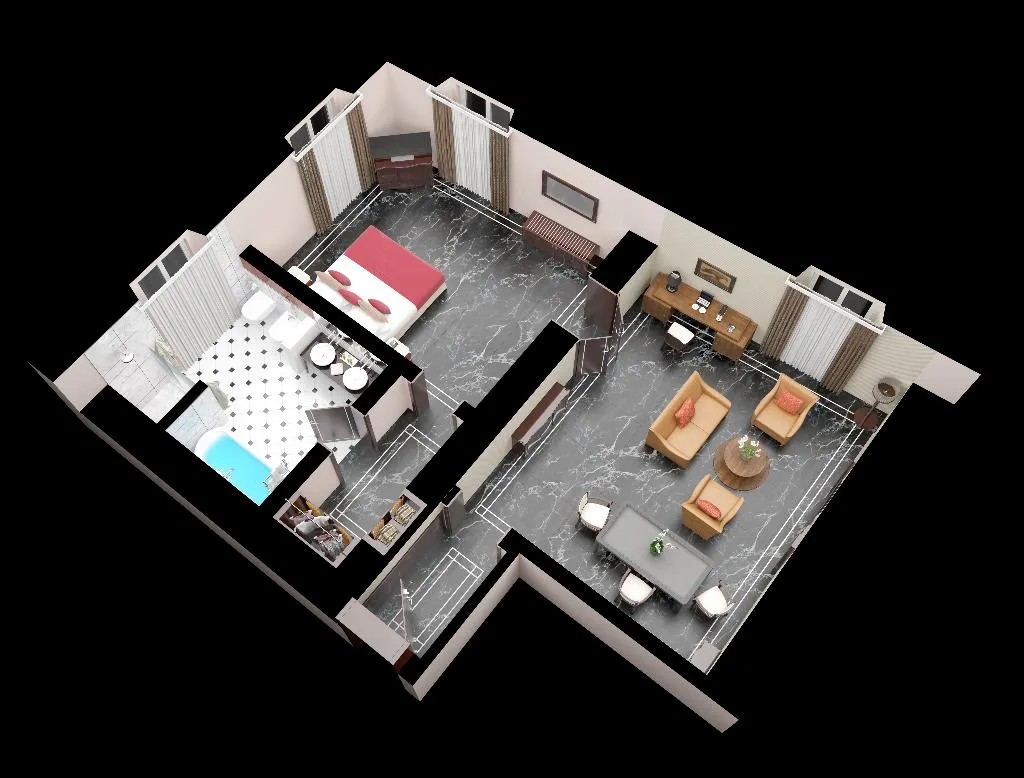 SUITE ONE BEDROOM Room, Baglioni Hotel Regina, Rome