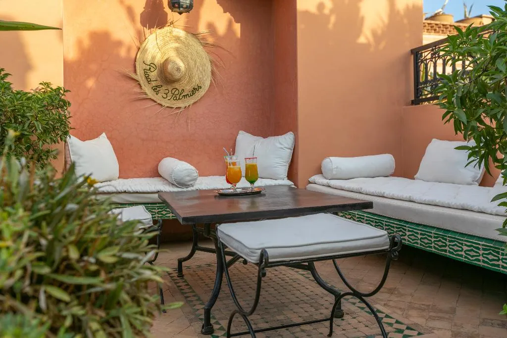 Terrace, Riad Les Trois Palmiers El Bacha, Marrakech