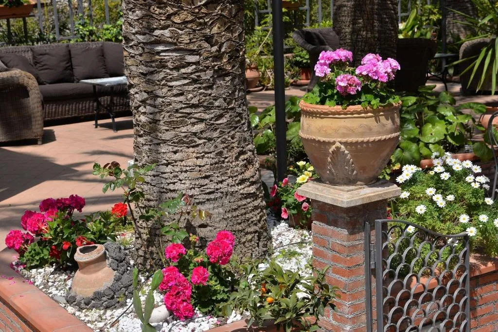 Terrace, La Pensione Svizzera, Taormina