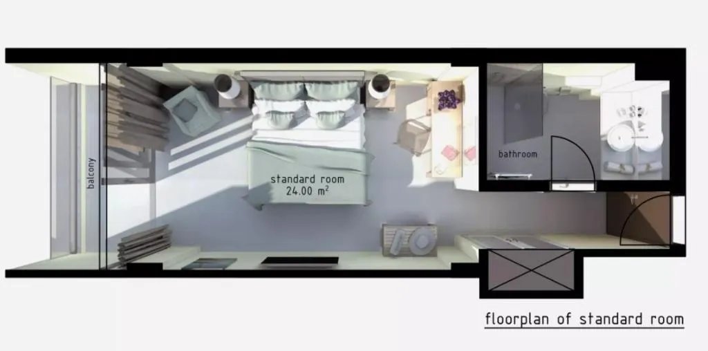 Double or Twin SUPERIOR BAY VIEW Room, Rodostamo Hotel & Spa, Corfu