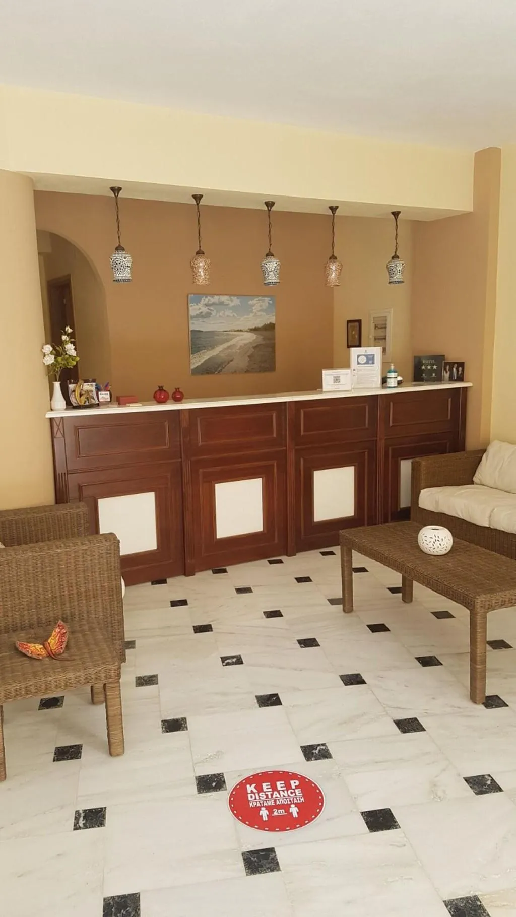 Lobby, Maritas Apartments, Crete