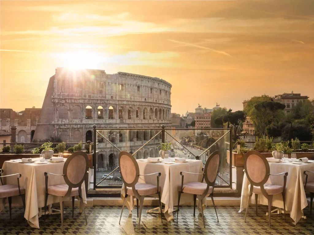 Terrace, Palazzo Manfredi-Small Luxury Hotels of the World, Rome