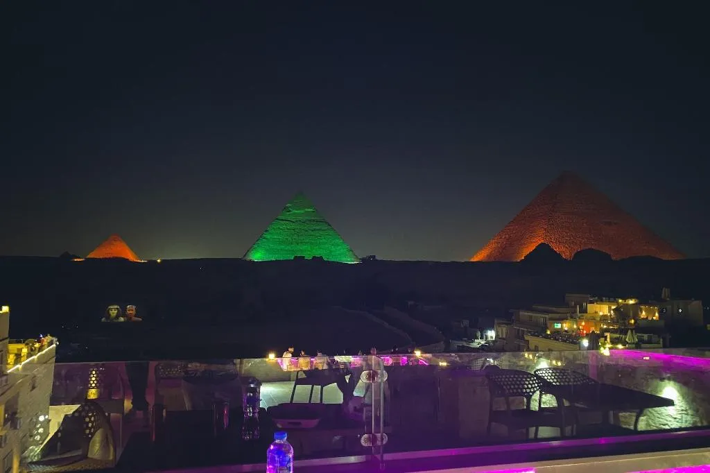 Terrace, Giza Pyramids Inn, Cairo