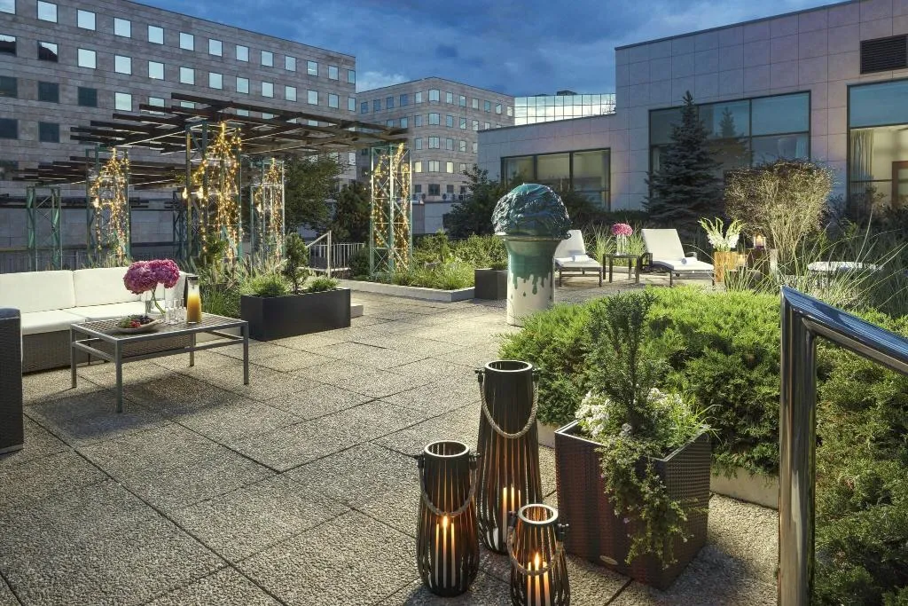 Terrace, Hilton Prague Atrium, Prague