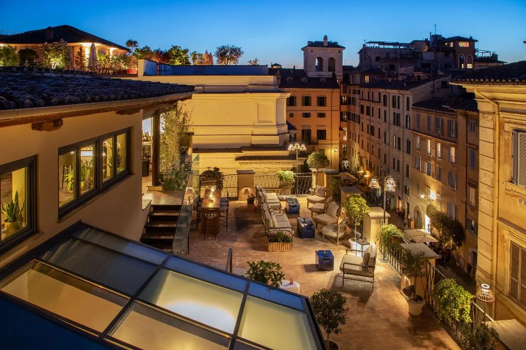 Terrace, 9 Hotel Cesari, Rome