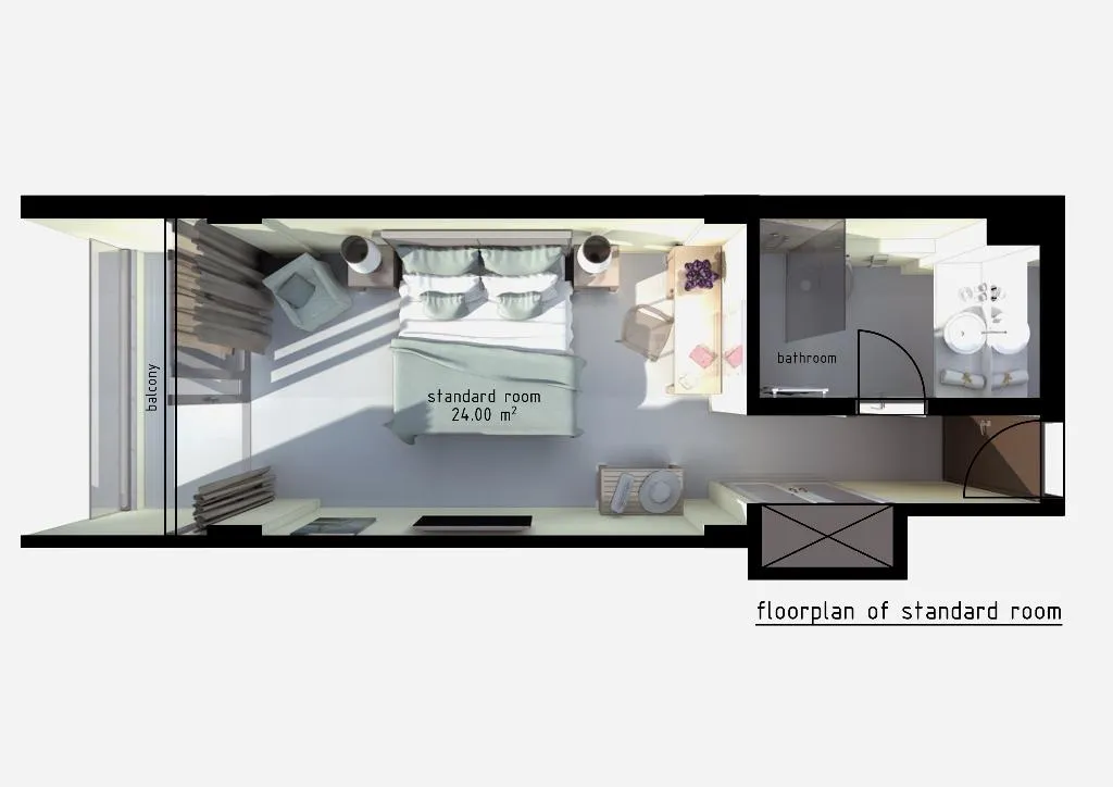 Double or Twin SUPERIOR LAND VIEW Room, Rodostamo Hotel & Spa, Corfu
