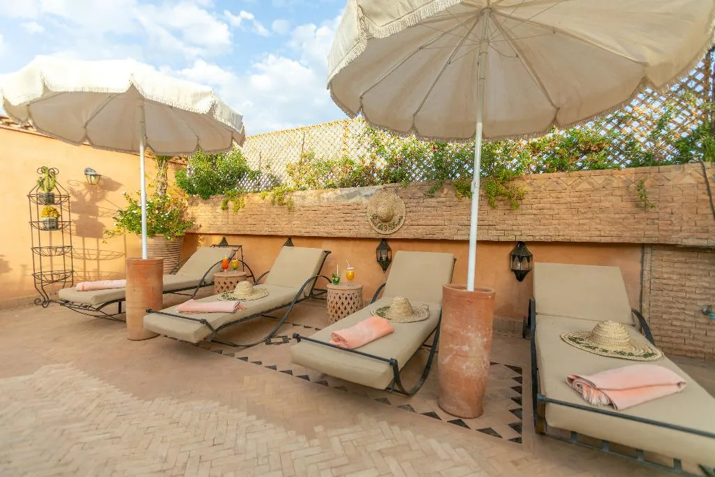 Terrace, Riad Les Trois Palmiers El Bacha, Marrakech