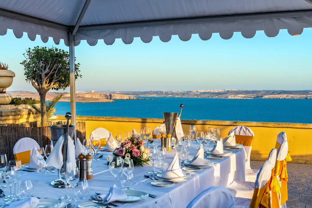 Terrace, Grand Hotel Gozo, Gozo