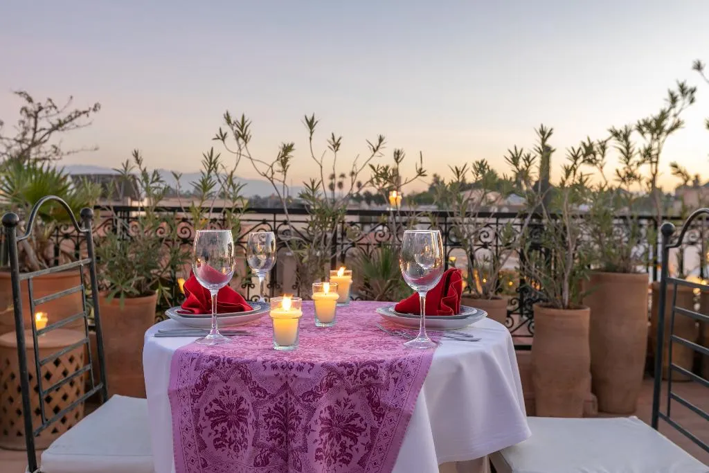 Terrace, Riad Les Trois Palmiers El Bacha, Marrakech