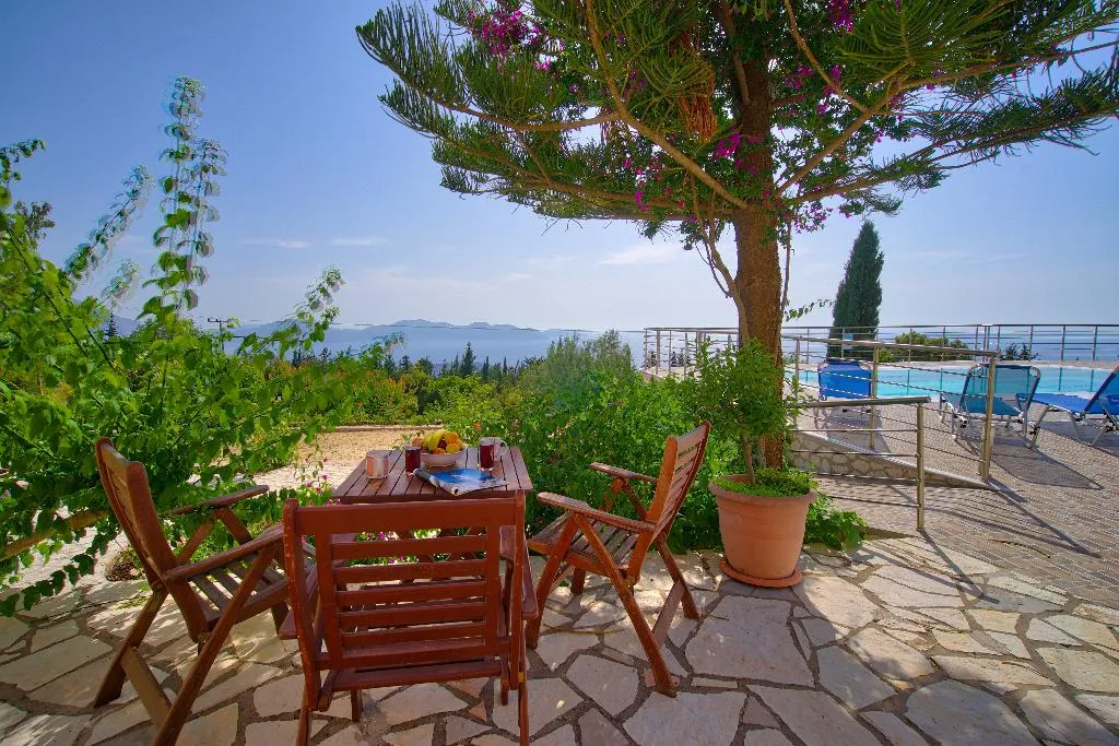 Terrace, Studios Vrionis Panoramic Sunset, Kefallinia