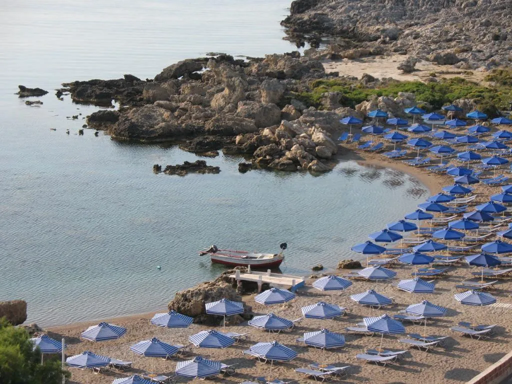 Beach, Tinas Plus Hotel, Rhodes