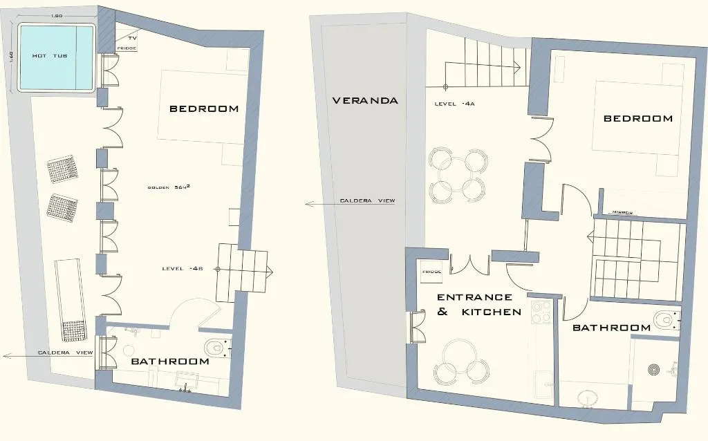 Room, Golden Grey Goose, Santorini
