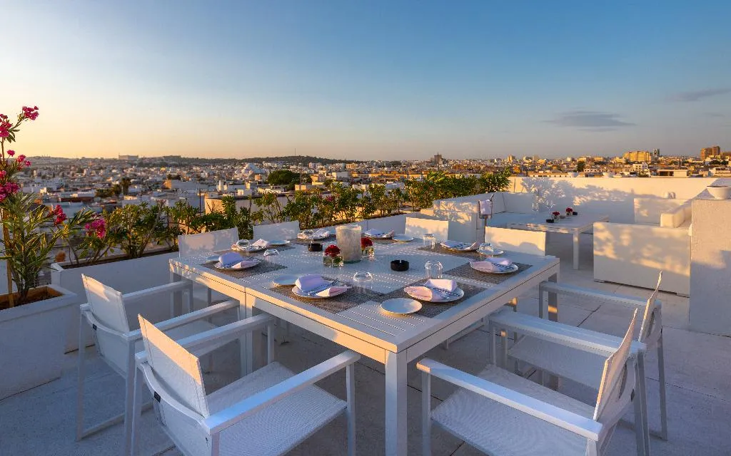 Terrace, Dar el Jeld Hotel And Spa, Tunisia