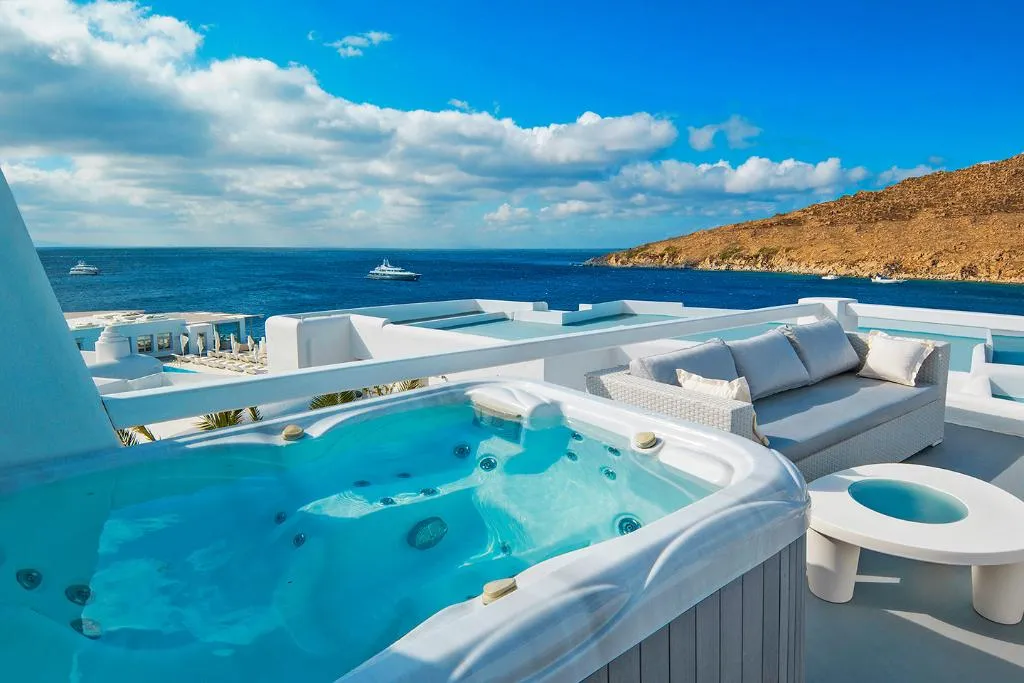 Double or Twin WITH JACUZZI Room, Petasos Beach Resort & Spa, Mykonos