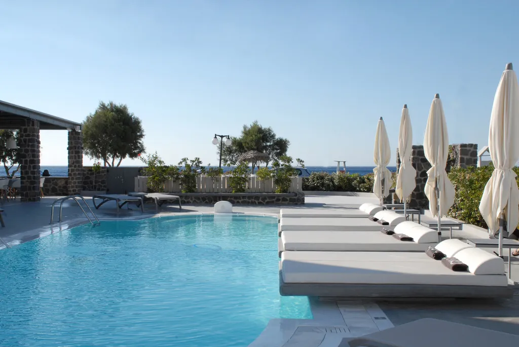 Pool, Aqua Blue Beach Hotel, Santorini