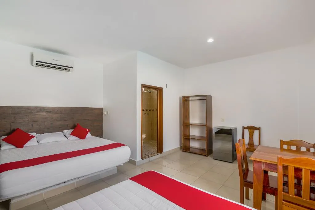 DOUBLE TWO BEDS Room, OYO Hotel Palma Real, Cancun Area