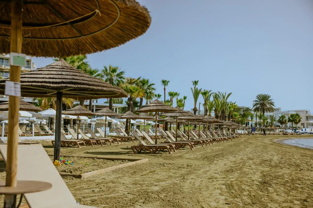 Beach, Golden Bay Beach hotel, Cyprus