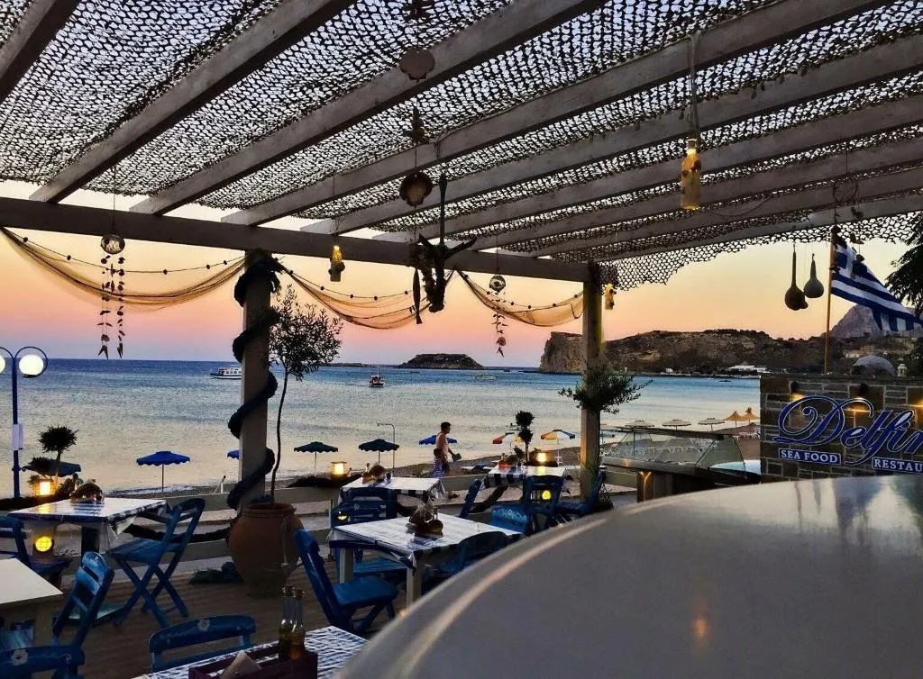 Restaurant, Delfini Beach Hotel, Rhodes