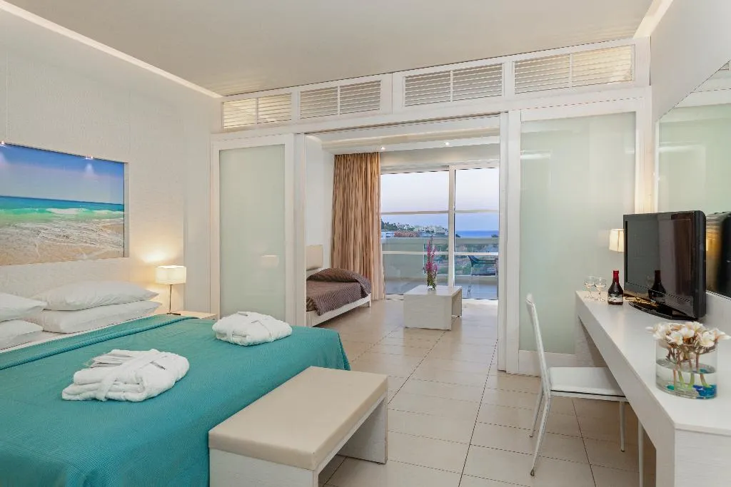 JUNIOR SUITE SEA VIEW Room, Lindos White hotel & suites, Rhodes