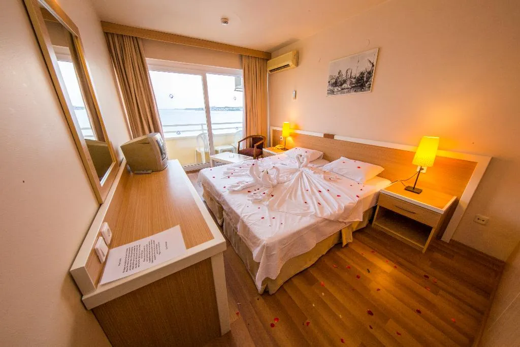 DOUBLE SINGLE USE SEA VIEW Room, Tuntas Beach Hotel Altinkum, Bodrum