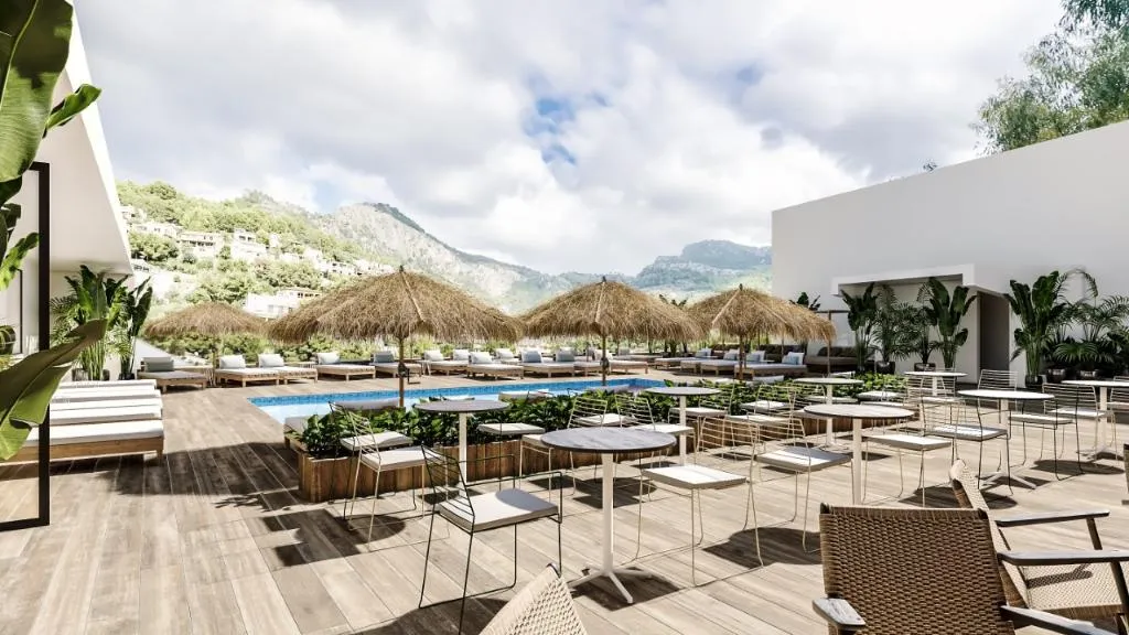Terrace, Hotel Eden Nord Soller, Majorca