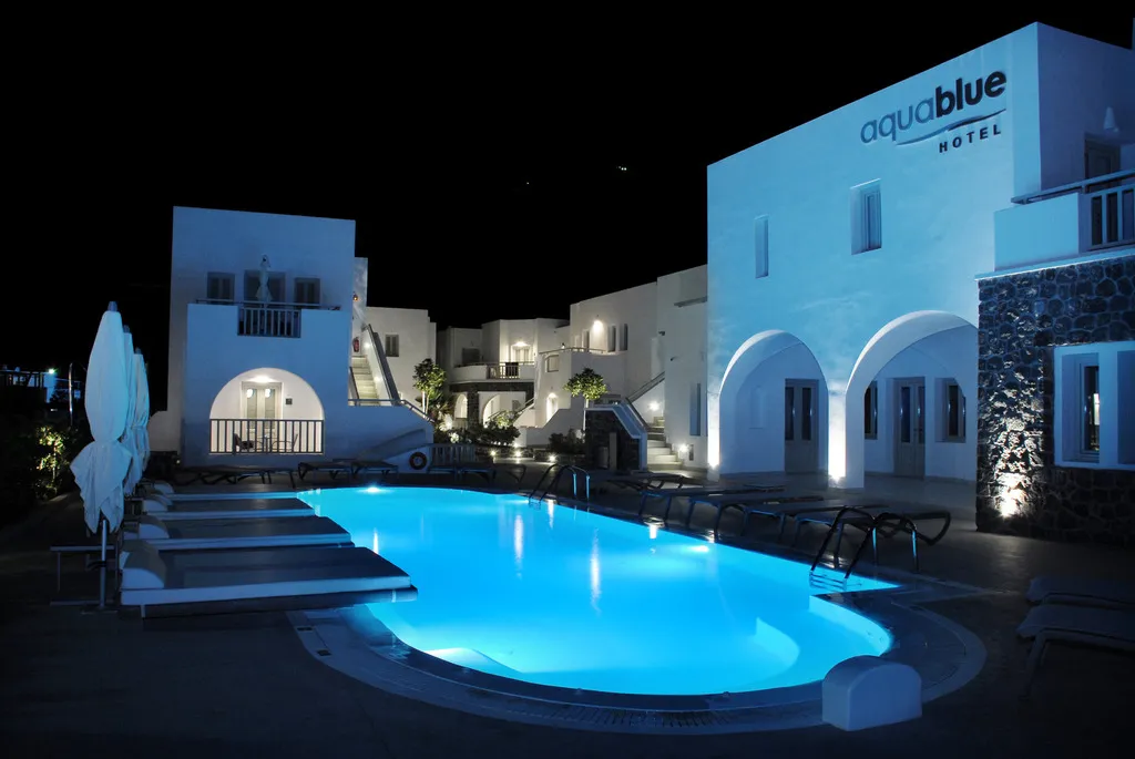 Pool, Aqua Blue Beach Hotel, Santorini