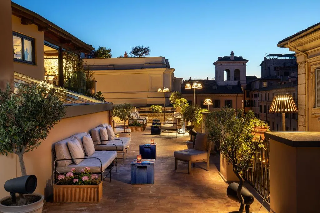 Terrace, 9 Hotel Cesari, Rome